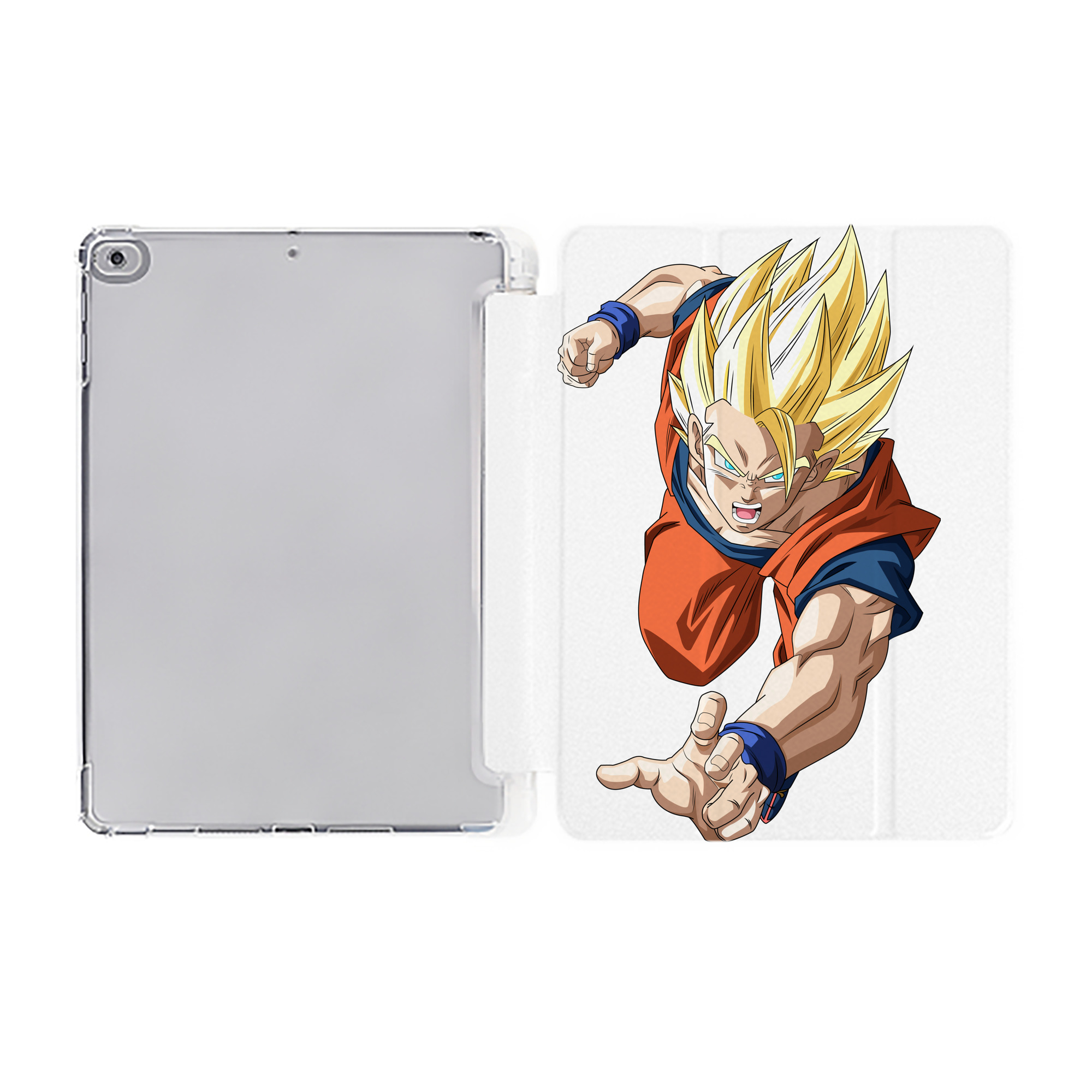 （画像用） ドラゴンボール 孫 悟飯（そんごはん）DRAGON BALL Son Gohan IPad ケース ペン収納付き 三つ折りスタンド PUレザー×シリコン 対応機種9.5/10.5/10.9インチ